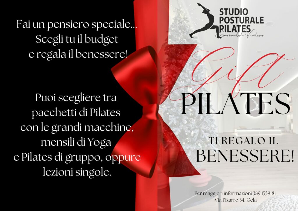 Gift Pilates. Puoi scegliere tra pacchetti di Pilates con le grandi macchine, mensili di Yoga e Pilates di gruppo, oppure lezioni singole. Contatta la segreteria